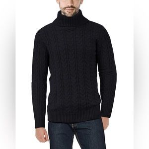 Men’s Cable Knit Turtleneck Fashion Sweater